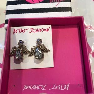 Betsey Johnson Angel wing earrings NWT Macy’s